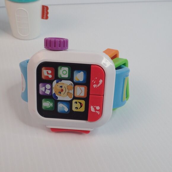 Fisher-Price Toy Lot of 5 Coffee & Smoothie Cups Remote Watch & Music Player - Picture 11 of 16